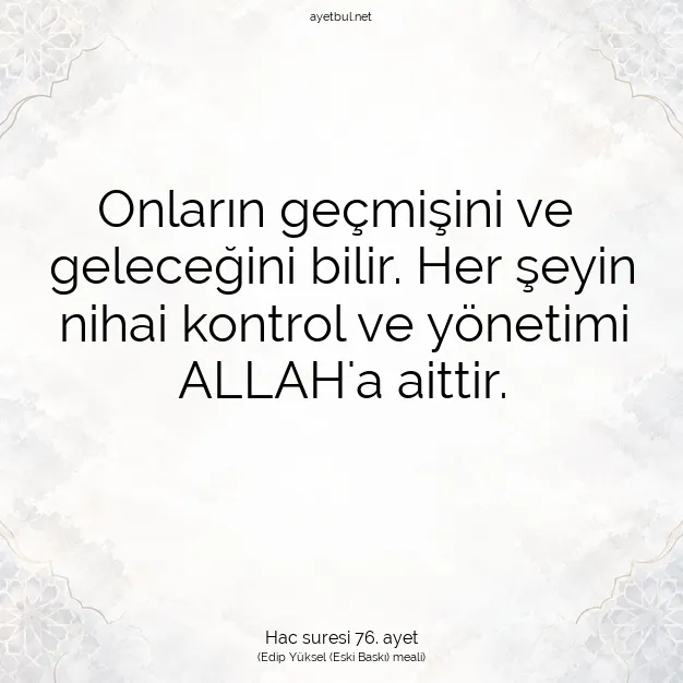 Ayetbul | Kuran Mealleri | Quran | Hac suresi 76. ayet
