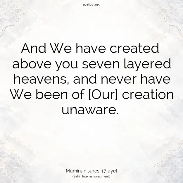Ayetbul | Kuran Mealleri | Quran | Müminun suresi 17. ayet