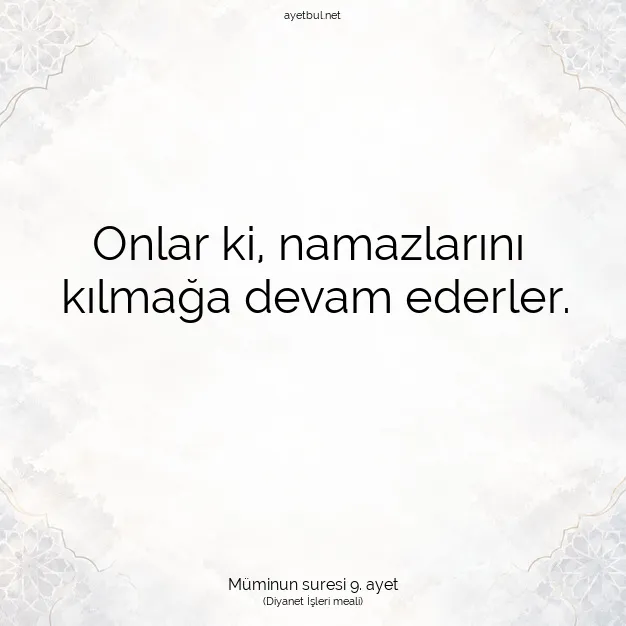 Ayetbul | Kuran Mealleri | Quran | Müminun suresi 9. ayet