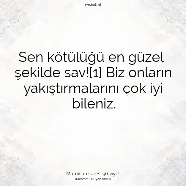 Ayetbul | Kuran Mealleri | Quran | Müminun suresi 96. ayet