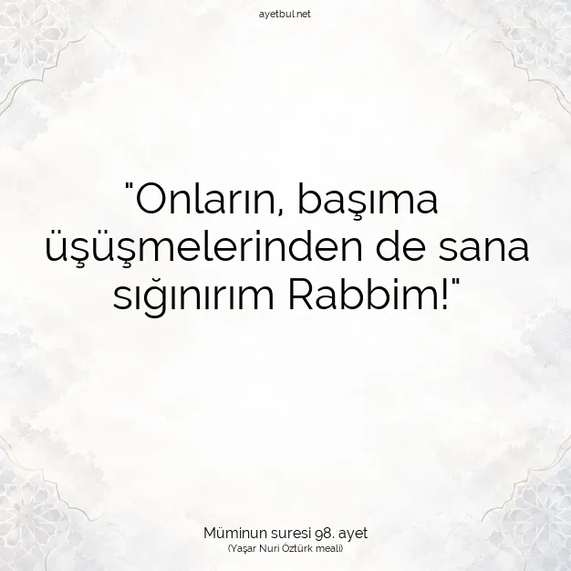 Ayetbul | Kuran Mealleri | Quran | Müminun suresi 98. ayet