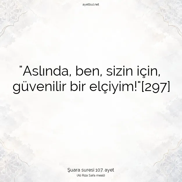 Ayetbul | Kuran Mealleri | Quran | Şuara suresi 107. ayet