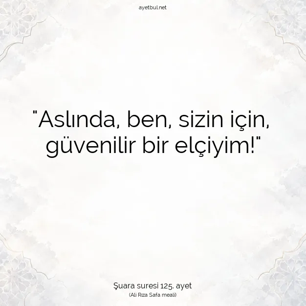 Ayetbul | Kuran Mealleri | Quran | Şuara suresi 125. ayet