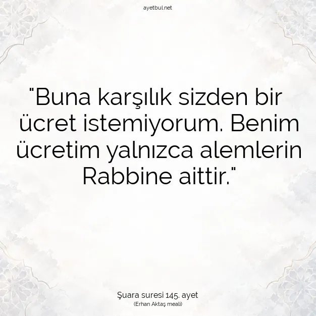 Ayetbul | Kuran Mealleri | Quran | Şuara suresi 145. ayet