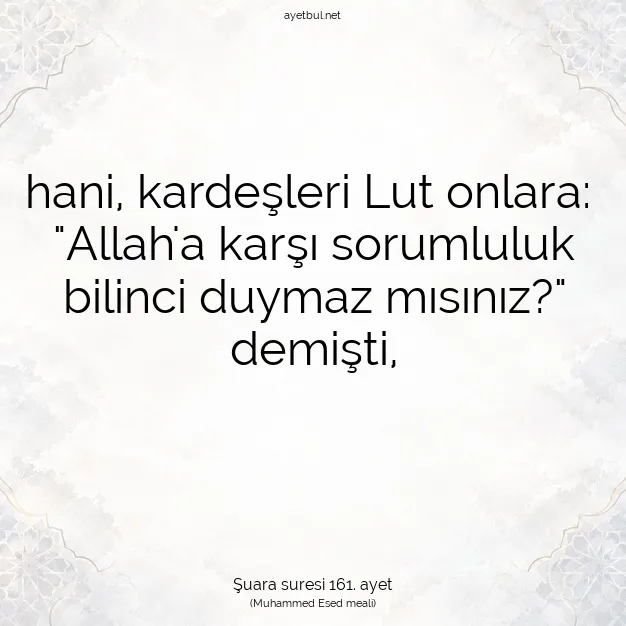 Ayetbul | Kuran Mealleri | Quran | Şuara suresi 161. ayet
