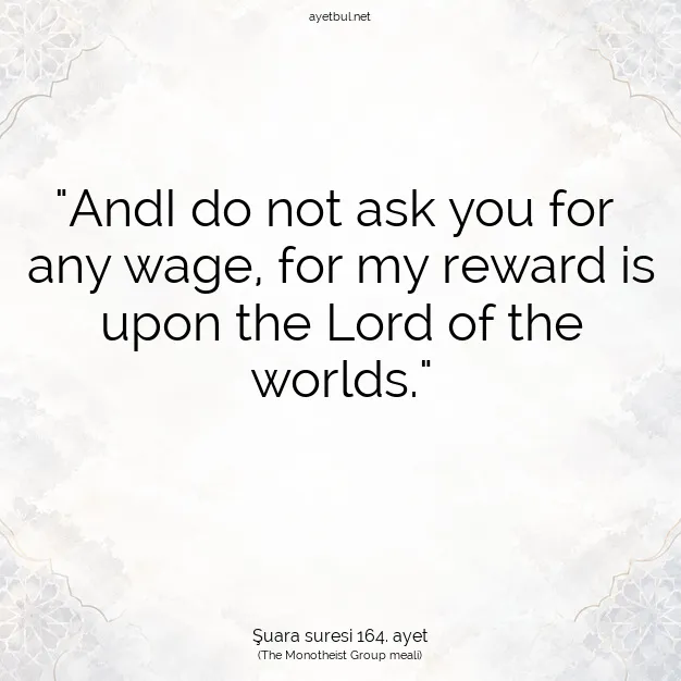 Ayetbul | Kuran Mealleri | Quran | Şuara suresi 164. ayet