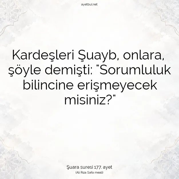 Ayetbul | Kuran Mealleri | Quran | Şuara suresi 177. ayet