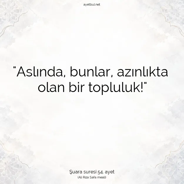 Ayetbul | Kuran Mealleri | Quran | Şuara suresi 54. ayet