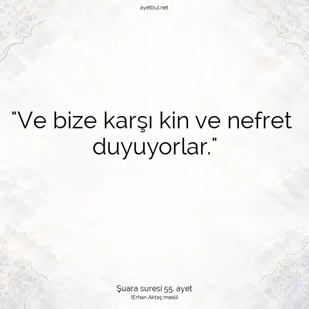 Ayetbul | Kuran Mealleri | Quran | Şuara suresi 55. ayet