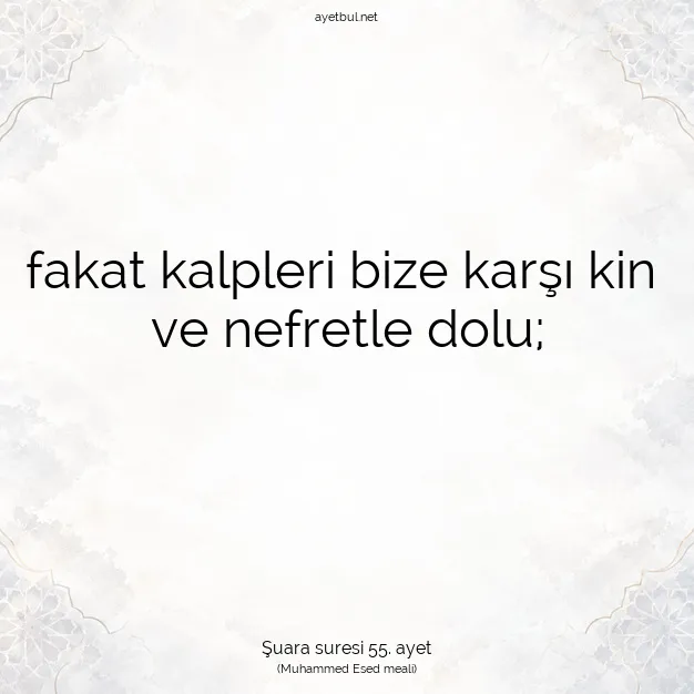 Ayetbul | Kuran Mealleri | Quran | Şuara suresi 55. ayet
