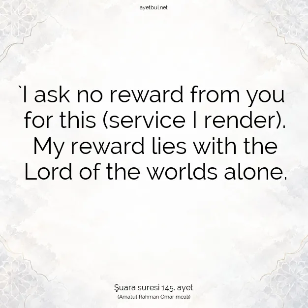 Ayetbul | Kuran Mealleri | Quran | Şuara suresi 145. ayet