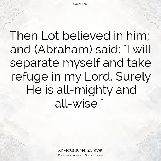Ayetbul | Kuran Mealleri | Quran | Ankebut suresi 26. ayet