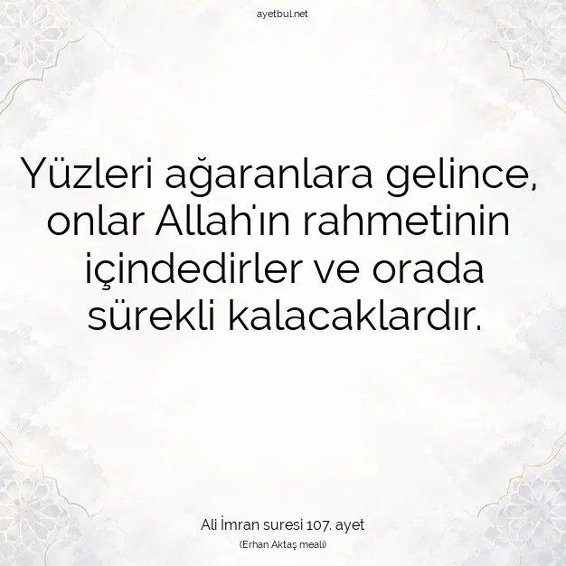 Ayetbul | Kuran Mealleri | Quran | Ali İmran suresi 107. ayet