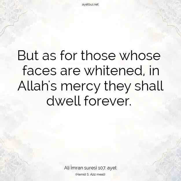 Ayetbul | Kuran Mealleri | Quran | Ali İmran suresi 107. ayet
