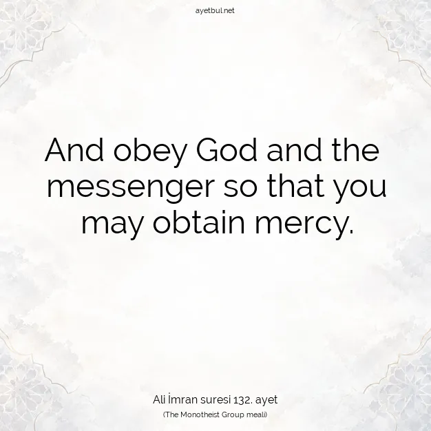 Ayetbul | Kuran Mealleri | Quran | Ali İmran suresi 132. ayet