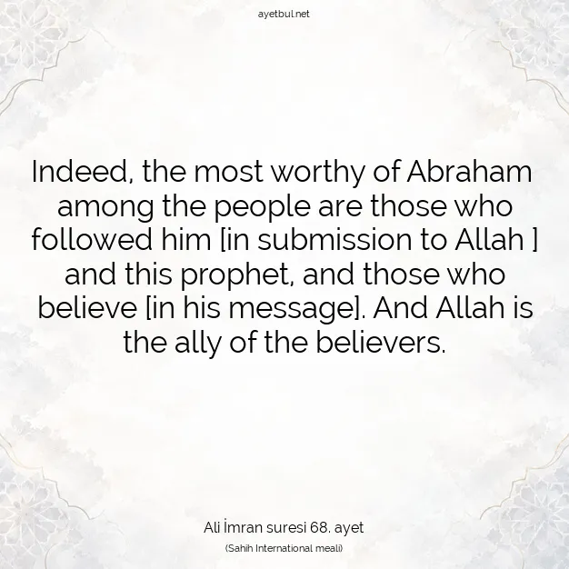 Ayetbul | Kuran Mealleri | Quran | Ali İmran suresi 68. ayet