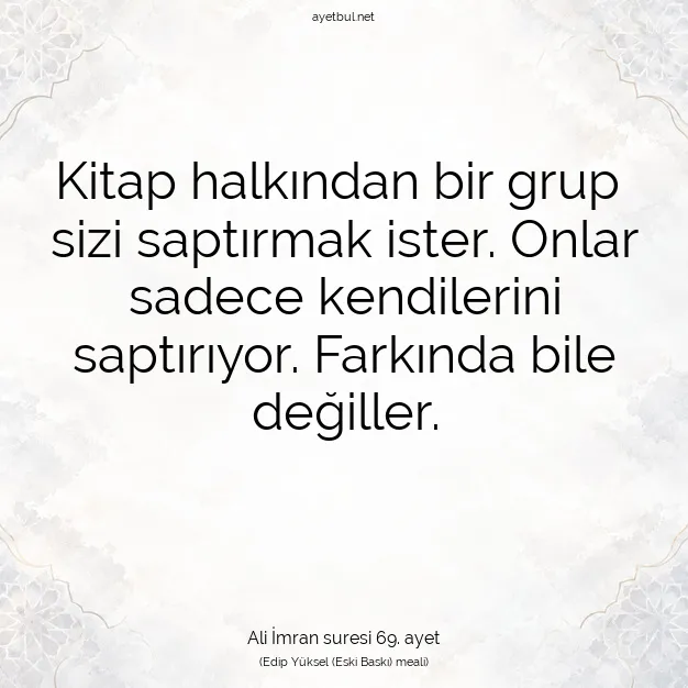 Ayetbul | Kuran Mealleri | Quran | Ali İmran suresi 69. ayet