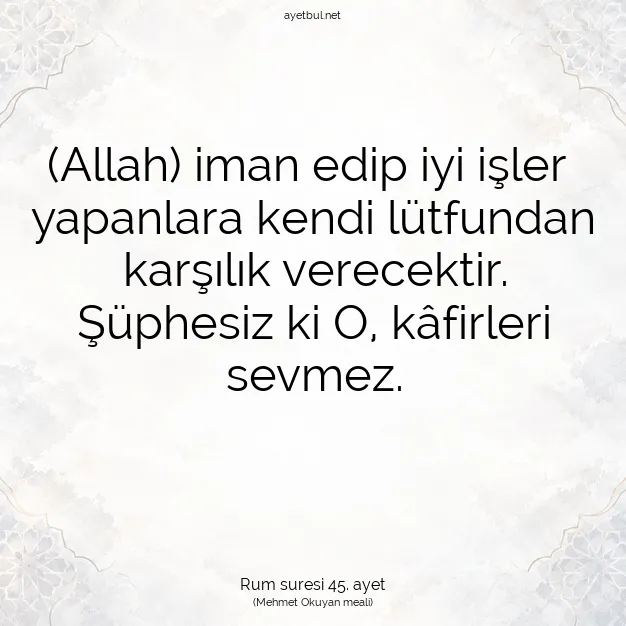 Ayetbul | Kuran Mealleri | Quran | Rum suresi 45. ayet
