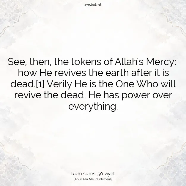 Ayetbul | Kuran Mealleri | Quran | Rum suresi 50. ayet