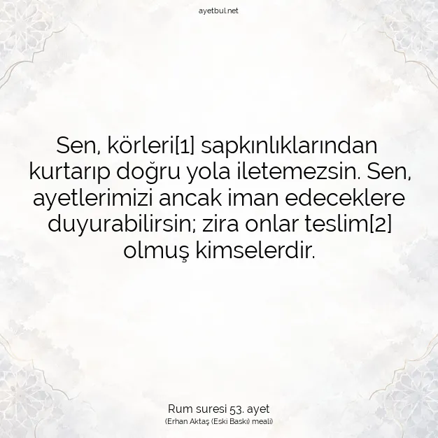 Ayetbul | Kuran Mealleri | Quran | Rum suresi 53. ayet