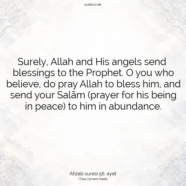 Ayetbul | Kuran Mealleri | Quran | Ahzab suresi 56. ayet