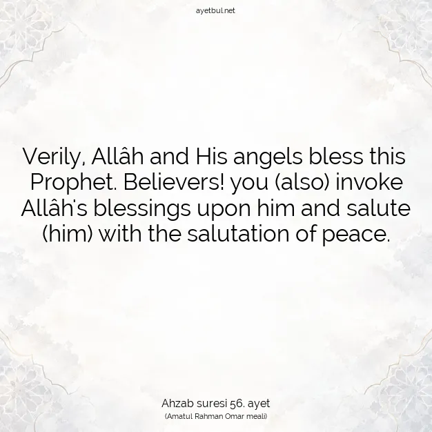 Ayetbul | Kuran Mealleri | Quran | Ahzab suresi 56. ayet