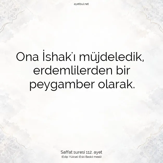 Ayetbul | Kuran Mealleri | Quran | Saffat suresi 112. ayet