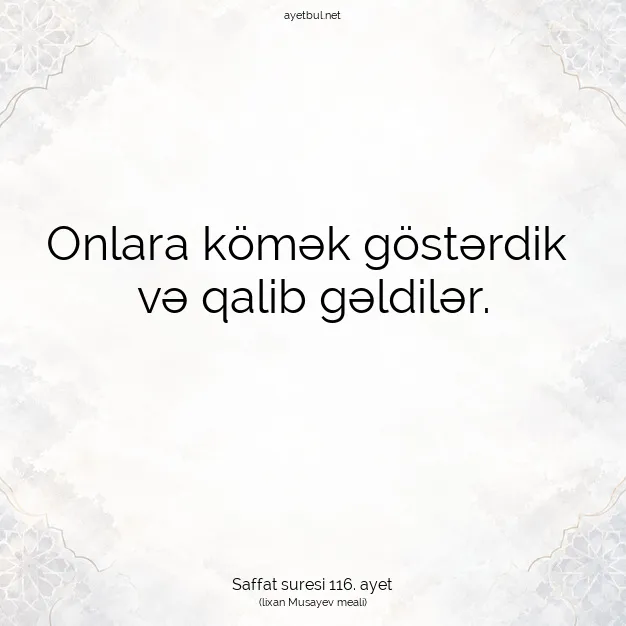 Ayetbul | Kuran Mealleri | Quran | Saffat suresi 116. ayet