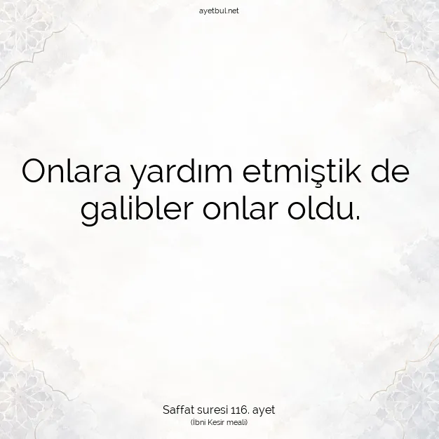 Ayetbul | Kuran Mealleri | Quran | Saffat suresi 116. ayet