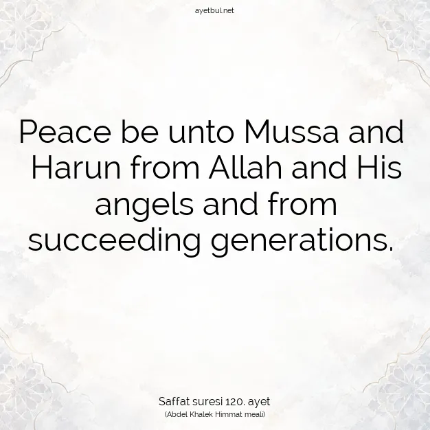 Ayetbul | Kuran Mealleri | Quran | Saffat suresi 120. ayet