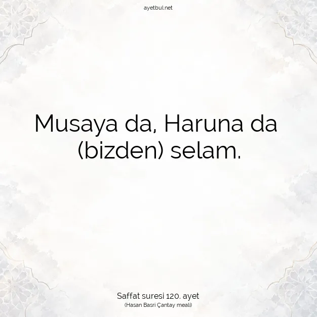 Ayetbul | Kuran Mealleri | Quran | Saffat suresi 120. ayet