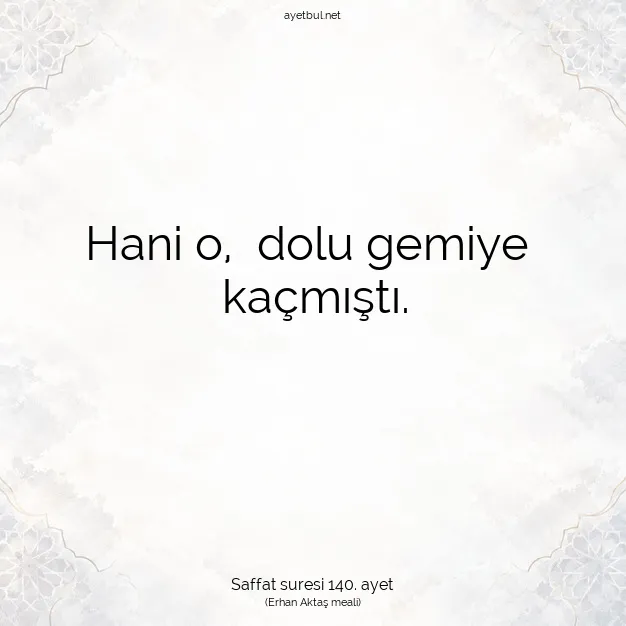 Ayetbul | Kuran Mealleri | Quran | Saffat suresi 140. ayet
