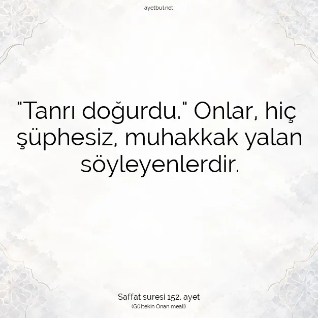 Ayetbul | Kuran Mealleri | Quran | Saffat suresi 152. ayet