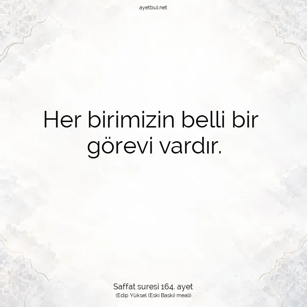 Ayetbul | Kuran Mealleri | Quran | Saffat suresi 164. ayet