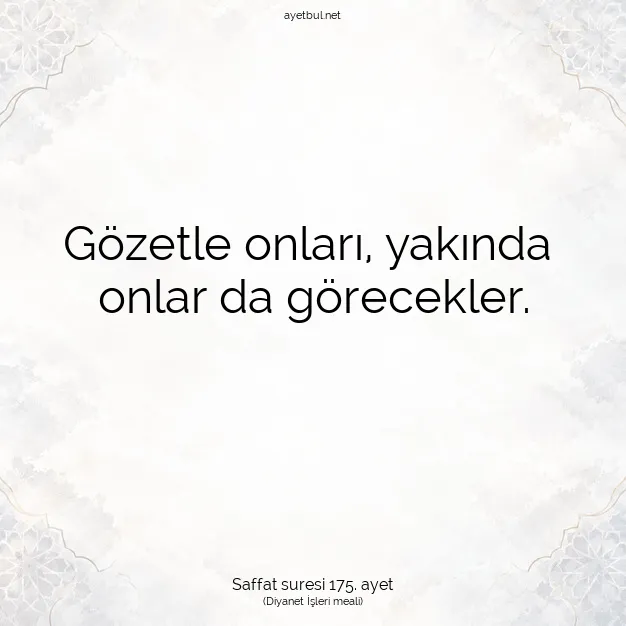 Ayetbul | Kuran Mealleri | Quran | Saffat suresi 175. ayet
