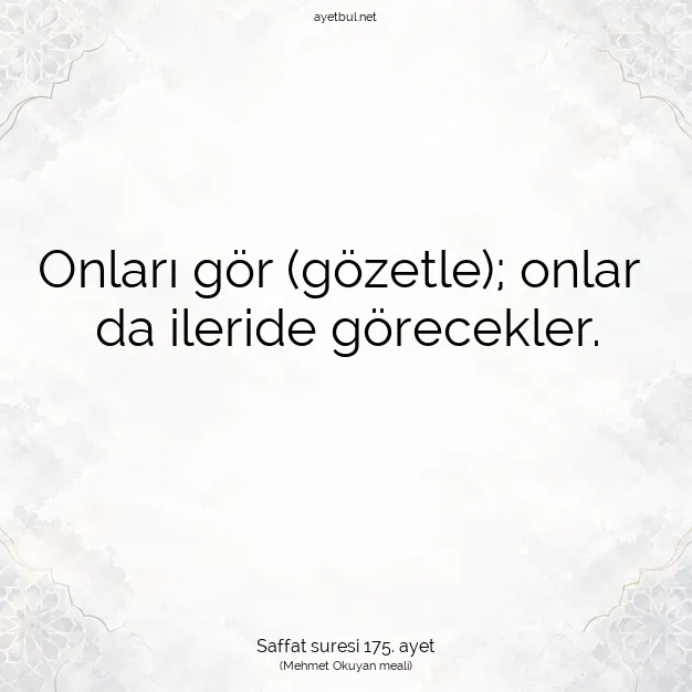 Ayetbul | Kuran Mealleri | Quran | Saffat suresi 175. ayet