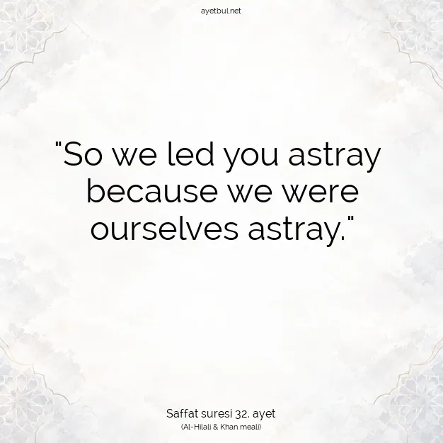 Ayetbul | Kuran Mealleri | Quran | Saffat suresi 32. ayet