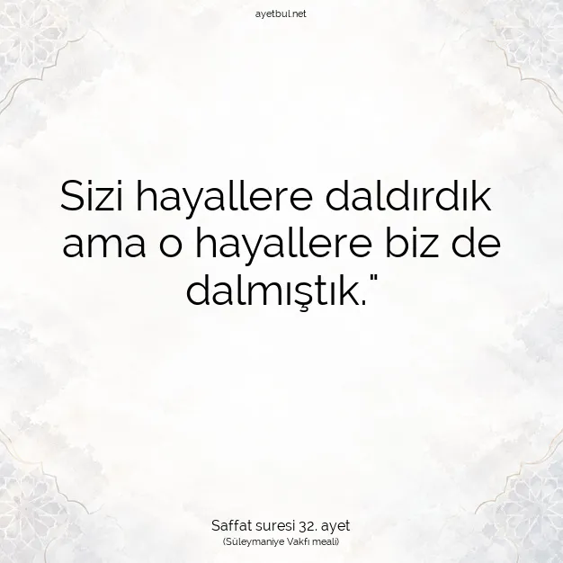 Ayetbul | Kuran Mealleri | Quran | Saffat suresi 32. ayet