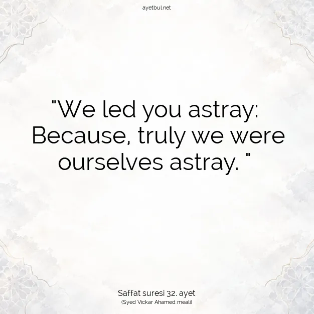 Ayetbul | Kuran Mealleri | Quran | Saffat suresi 32. ayet