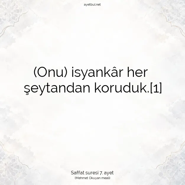Ayetbul | Kuran Mealleri | Quran | Saffat suresi 7. ayet