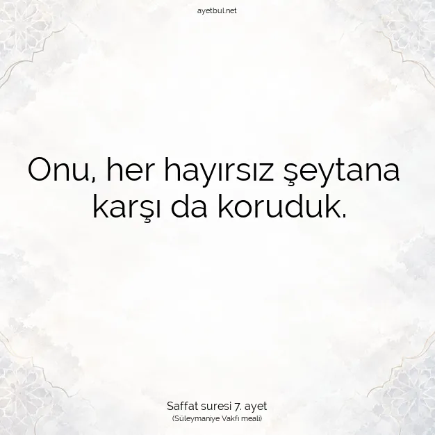 Ayetbul | Kuran Mealleri | Quran | Saffat suresi 7. ayet