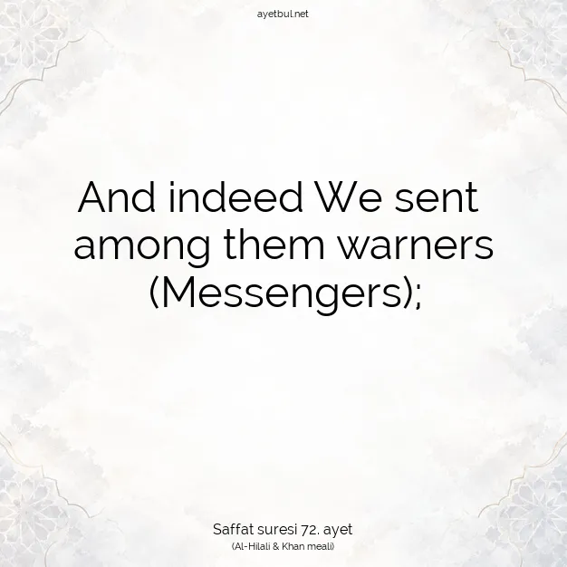 Ayetbul | Kuran Mealleri | Quran | Saffat suresi 72. ayet