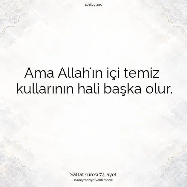 Ayetbul | Kuran Mealleri | Quran | Saffat suresi 74. ayet