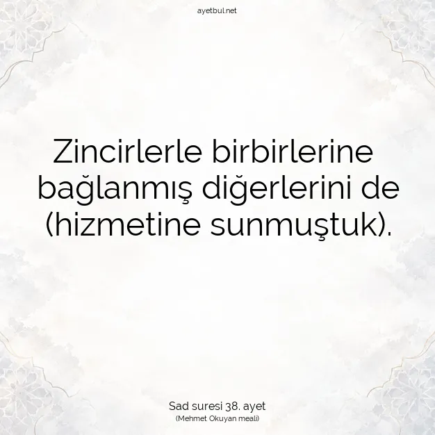 Ayetbul | Kuran Mealleri | Quran | Sad suresi 38. ayet