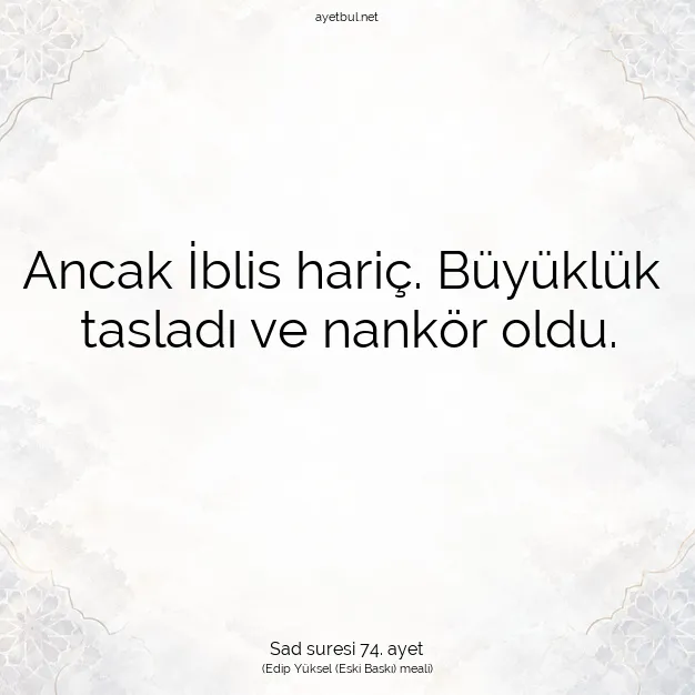 Ayetbul | Kuran Mealleri | Quran | Sad suresi 74. ayet