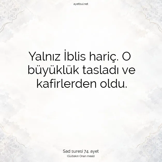 Ayetbul | Kuran Mealleri | Quran | Sad suresi 74. ayet