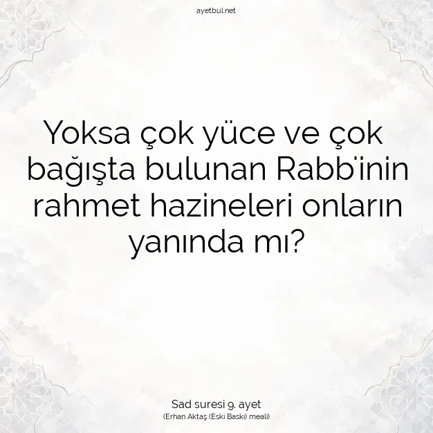 Ayetbul | Kuran Mealleri | Quran | Sad suresi 9. ayet