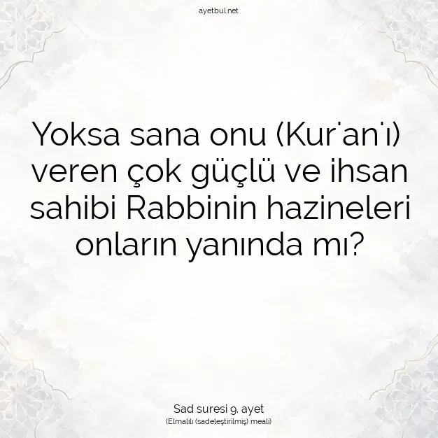 Ayetbul | Kuran Mealleri | Quran | Sad suresi 9. ayet