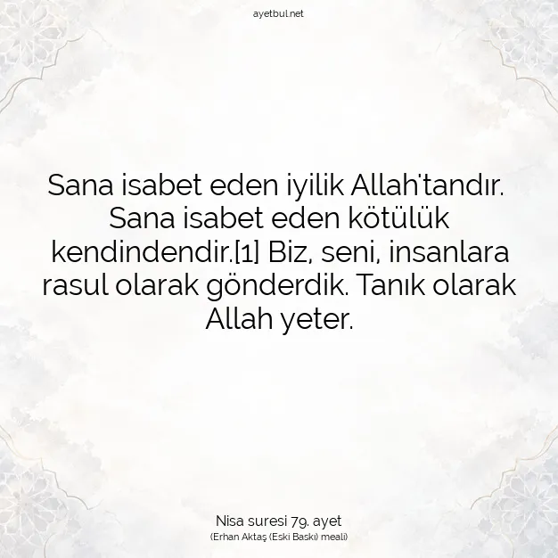Ayetbul | Kuran Mealleri | Quran | Nisa suresi 79. ayet