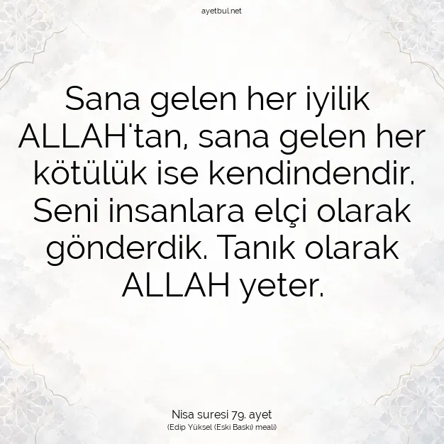 Ayetbul | Kuran Mealleri | Quran | Nisa suresi 79. ayet